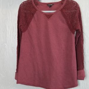 LUCKY BRAND thermal with knitted sleeves